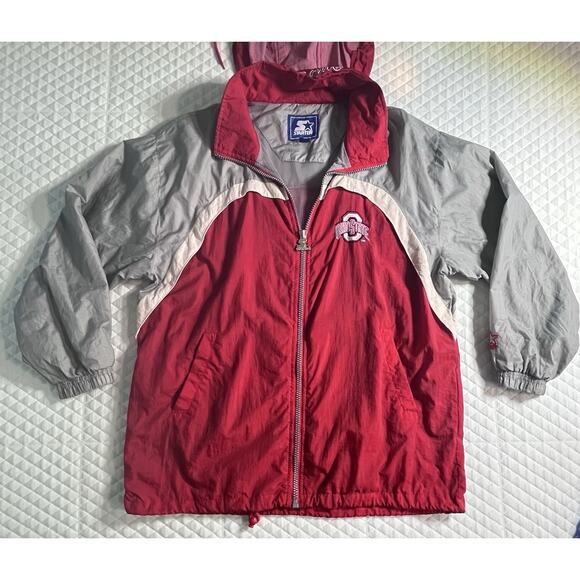 Vintage 90’s 5star Starter Ohio State University Zip-Up HoodedJacket Size Large - Picture 1 of 10